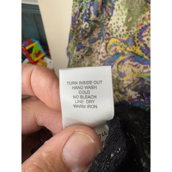 Dressbarn Women's Blue Blouse Size 18/20 short sleeve‎ round neck lace - Picture 4 of 7